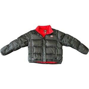 Polo Jeans Co Ralph Lauren Women's Size Large Down Filled Puffer Jacket Black